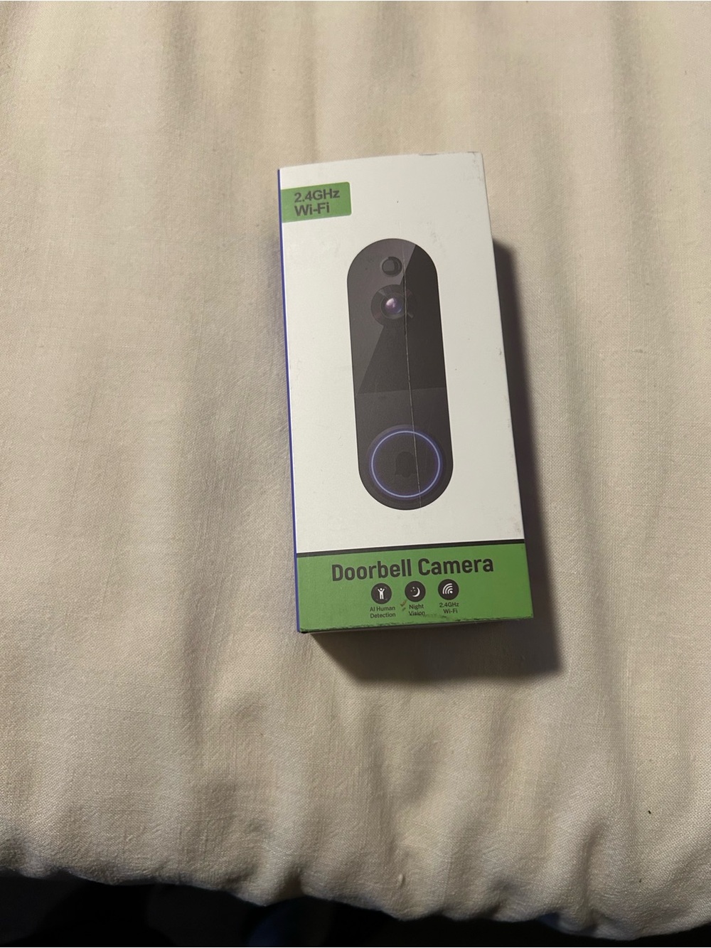 Black Wi‑Fi Doorbell Camera - Smart 2.4GHz Video Doorbell